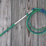 5 Foot Neon Green & Royal Blue Stockwhip