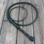 6ft green black bullwhip