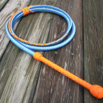 Blue Coral Snake, 12 plait bullwhip with reflective tracer cord (one of a kind)